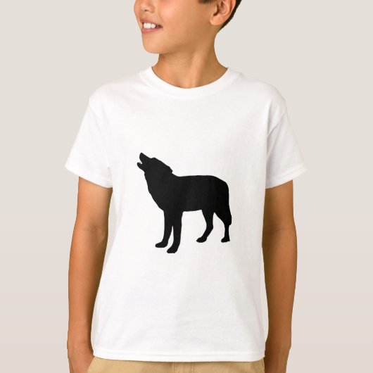 黒いオオカミ Tシャツ (正面)