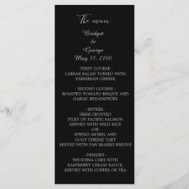 黒いオニキスモダンヴィンテージデコ結婚式 プログラム