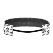 黒いオブジェクトモデル記号グロスグレイン1.5イン非スリップまたは滑ること アスレチックヘッドバンド (裏面)