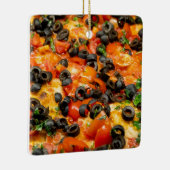 黒いオリーブのピザ セラミックオーナメント (右)