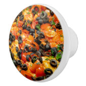 黒いオリーブのピザ セラミックノブ (右)