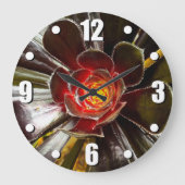 黒いオレンジ色のはっきりした吸汁性のモダン写真 ラージ壁時計 (正面)