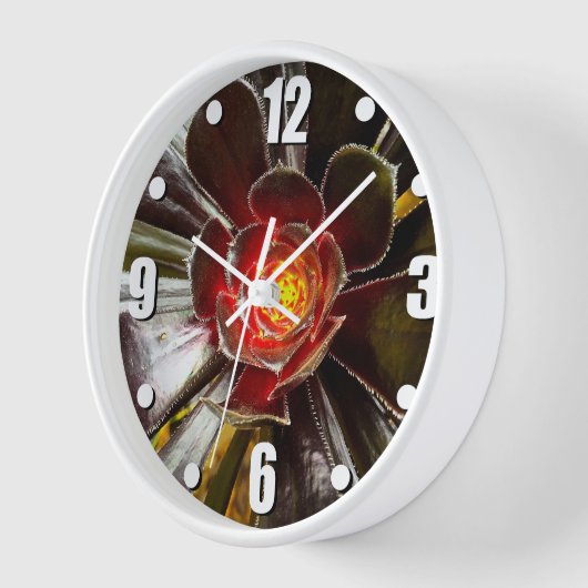 黒いオレンジ色のはっきりした吸汁性のモダン写真 壁時計 (傾斜)