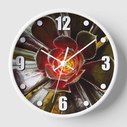 黒いオレンジ色のはっきりした吸汁性のモダン写真 壁時計 (正面)