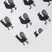 黒いオンドリのシルエットのティッシュペーパー 薄葉紙 (詳細)