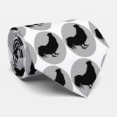 黒いオンドリのデザインNeckie ネクタイ (ロール)