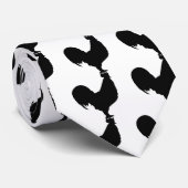 黒いオンドリアイコン ネクタイ (ロール)