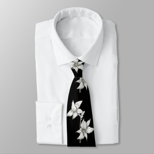 黒いオーキッドタイ ネクタイ (タイ)