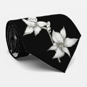 黒いオーキッドタイ ネクタイ (ロール)