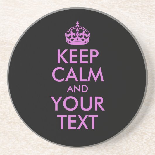 黒いオーキ保ンの静けさとテキスト コースター (正面)