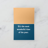 黒いカウボーイとカウガールの子供たちと馬のクリスマス シーズンカード (内部)