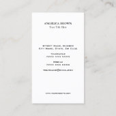 黒いカエデの葉の名刺 名刺 (裏面)