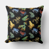 黒いカエル クッション (正面)