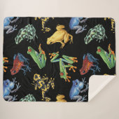 黒いカエル シェルパブランケット (正面(横))