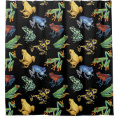 黒いカエル シャワーカーテン (正面)