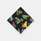 黒いカエル スタンダードカクテルナプキン (角)