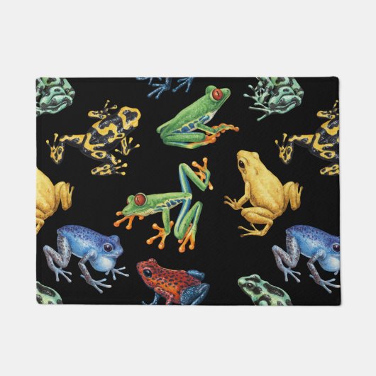 黒いカエル ドアマット (正面)