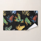 黒いカエル バスタオルセット (ハンドタオル)