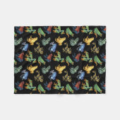 黒いカエル フリースブランケット (正面(横))