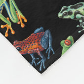 黒いカエル フリースブランケット (角)