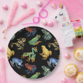 黒いカエル ペーパープレート (パーティー)