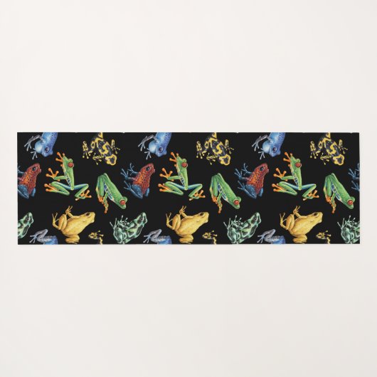 黒いカエル ヨガマット (裏面(横))