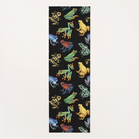 黒いカエル ヨガマット (正面)