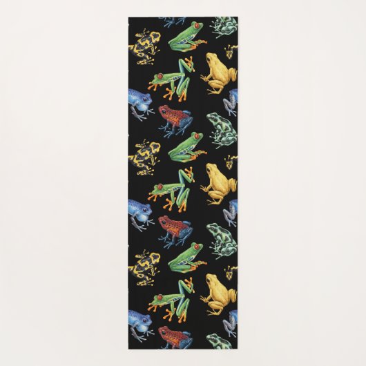 黒いカエル ヨガマット (裏面)