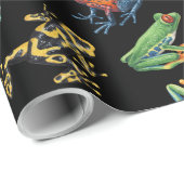 黒いカエル ラッピングペーパー (ロールコーナー)