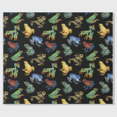 黒いカエル ラッピングペーパー (フラット)