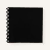 黒いカスタマイズ可能な正方形 ノートブック (正面)