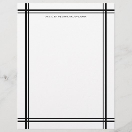 黒いカスタムひな形(署名見出し付き)文字 (正面)