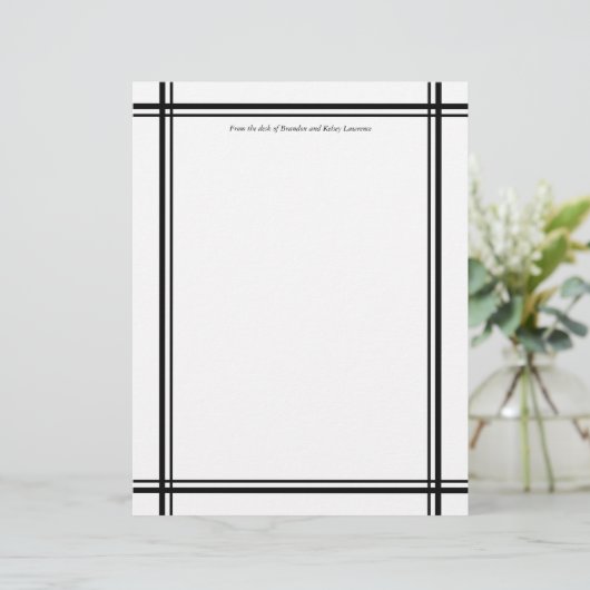 黒いカスタムひな形（署名見出し付き）文字 (スタンド正面)