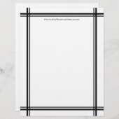 黒いカスタムひな形(署名見出し付き)文字 (正面/裏面)