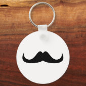 黒いカッコいいハンドルひげ キーホルダー (正面)