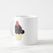 黒いカップケーキ コーヒーマグカップ (正面左)