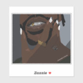 黒いカップルのアートワーク・アート(黒い愛) シール (シート)