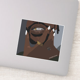 黒いカップルのアートワーク・アート（黒い愛） シール