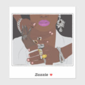 黒いカップルは金ゴールドと銀黒の愛を着て シール (シート)