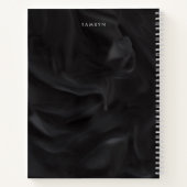 黒いカパーソナライズされたバーミニマリストスケッチブックNo ノートブック (裏面)