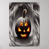 黒いカボチャ | AIアートポスター ポスター (正面)