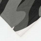 黒いカムフラージュ フリースブランケット (角)