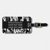 黒いカムフラージュ ラゲッジタグ (正面横)