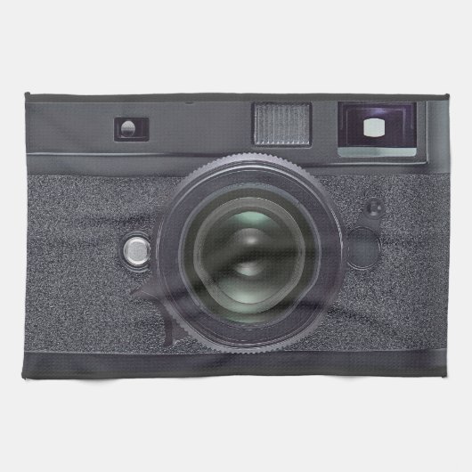 黒いカメラ キッチンタオル (横)