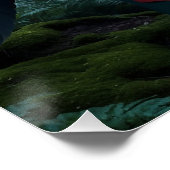 黒いカラスとトーテムポール野生生物アート ポスター (コーナー)