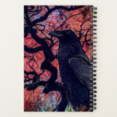 黒いカラスとニャーリ日本のカエデの木 ノートブック (裏面)