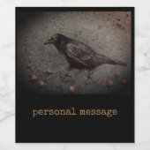 黒いカラスと実 ワインラベル (シングルラベル)