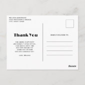 黒いカラスと花ゴシックデザインありがとう ポストカード (裏面)