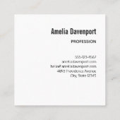 黒いカラスと花ゴシックデザイン スクエア名刺 (裏面)