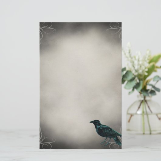 黒いカラスのゴシック文房具 便箋 (スタンド正面)